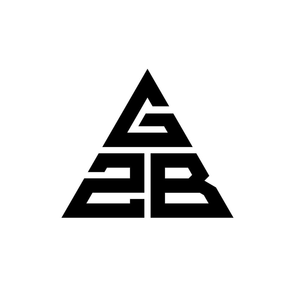 gzb driehoek brief logo ontwerp met driehoekige vorm. gzb driehoek logo ontwerp monogram. gzb driehoek vector logo sjabloon met rode kleur. gzb driehoekig logo eenvoudig, elegant en luxueus logo.