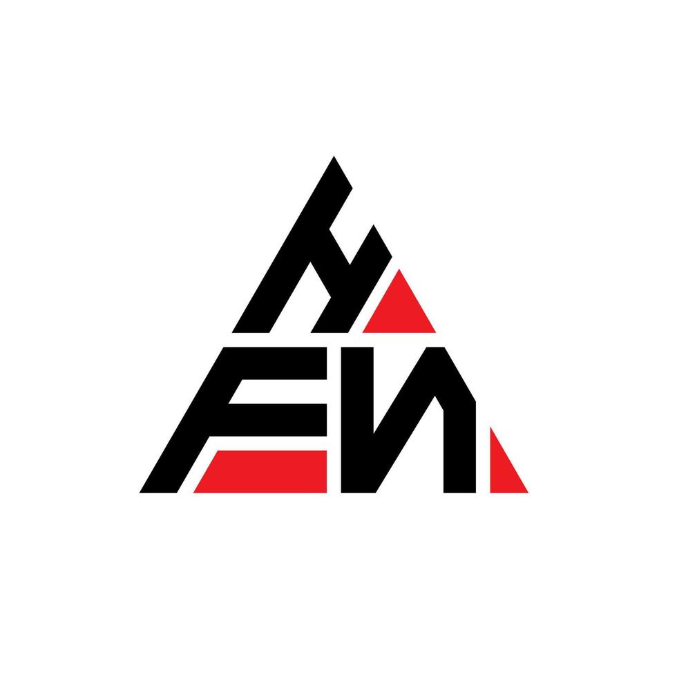 hfn driehoek brief logo ontwerp met driehoekige vorm. hfn driehoek logo ontwerp monogram. hfn driehoek vector logo sjabloon met rode kleur. hfn driehoekig logo eenvoudig, elegant en luxueus logo.