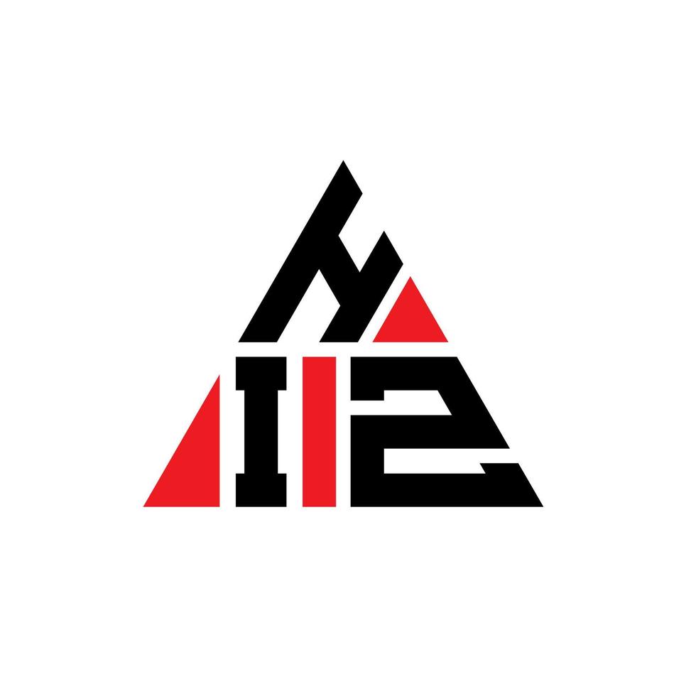 hiz driehoek brief logo ontwerp met driehoekige vorm. hiz driehoek logo ontwerp monogram. hiz driehoek vector logo sjabloon met rode kleur. hiz driehoekig logo eenvoudig, elegant en luxueus logo.