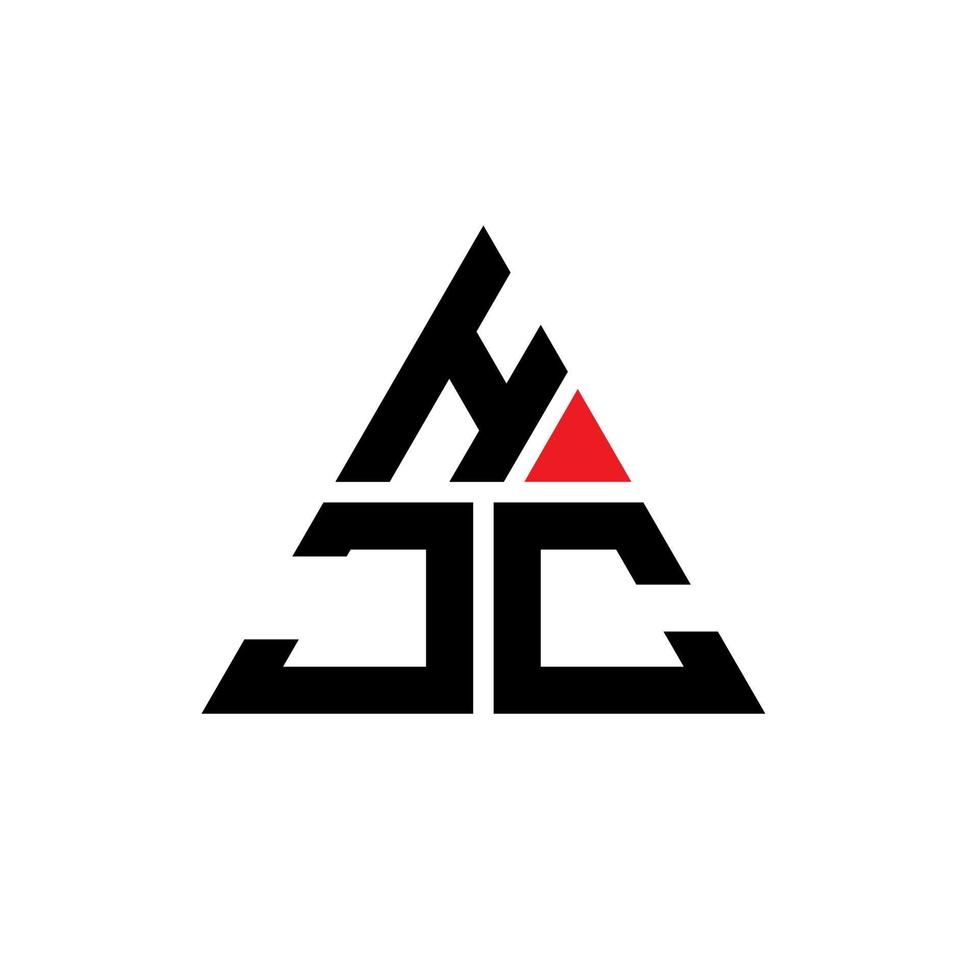 hjc driehoek brief logo ontwerp met driehoekige vorm. hjc driehoek logo ontwerp monogram. hjc driehoek vector logo sjabloon met rode kleur. hjc driehoekig logo eenvoudig, elegant en luxueus logo.