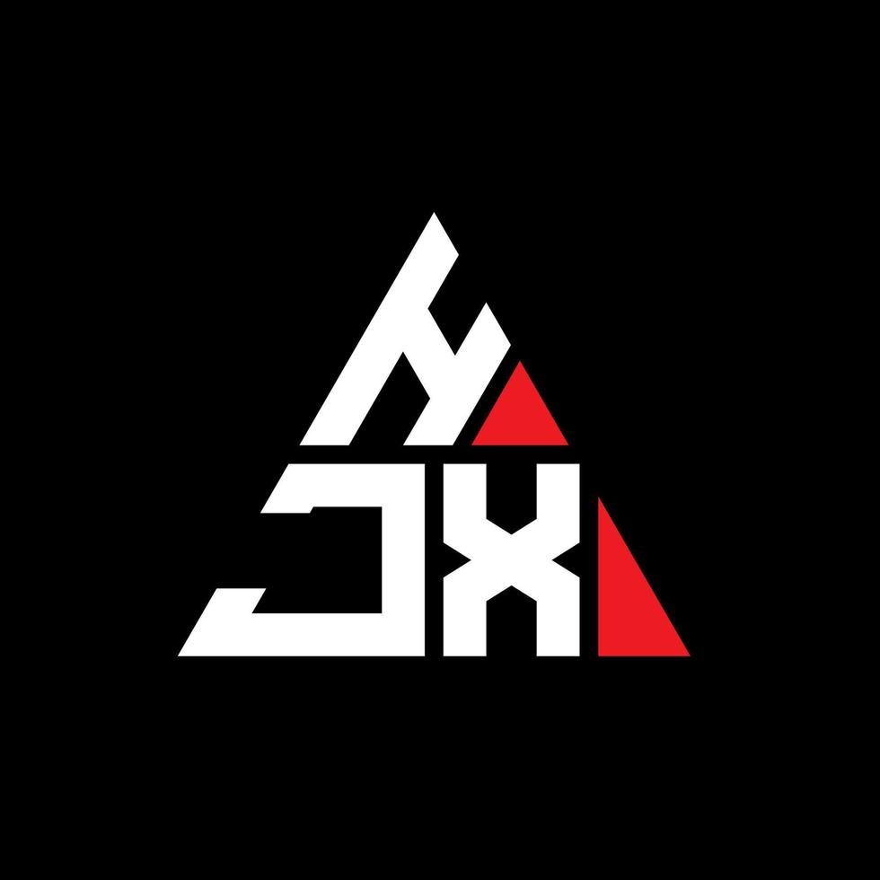 hjx driehoek brief logo ontwerp met driehoekige vorm. hjx driehoek logo ontwerp monogram. hjx driehoek vector logo sjabloon met rode kleur. hjx driehoekig logo eenvoudig, elegant en luxueus logo.