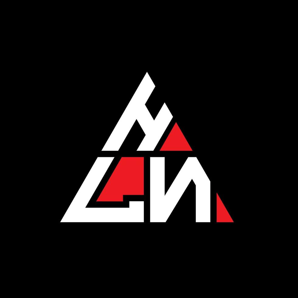 hln driehoek brief logo ontwerp met driehoekige vorm. hln driehoek logo ontwerp monogram. hln driehoek vector logo sjabloon met rode kleur. hln driehoekig logo eenvoudig, elegant en luxueus logo.