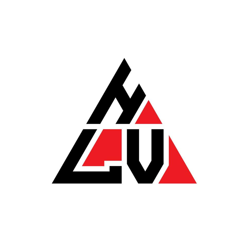 hlv driehoek brief logo ontwerp met driehoekige vorm. hlv driehoek logo ontwerp monogram. hlv driehoek vector logo sjabloon met rode kleur. hlv driehoekig logo eenvoudig, elegant en luxueus logo. hlv