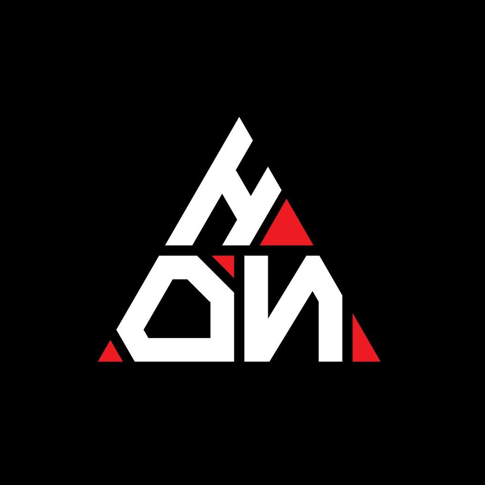 hon driehoek brief logo ontwerp met driehoekige vorm. hon driehoek logo ontwerp monogram. hon driehoek vector logo sjabloon met rode kleur. hon driehoekig logo eenvoudig, elegant en luxueus logo.