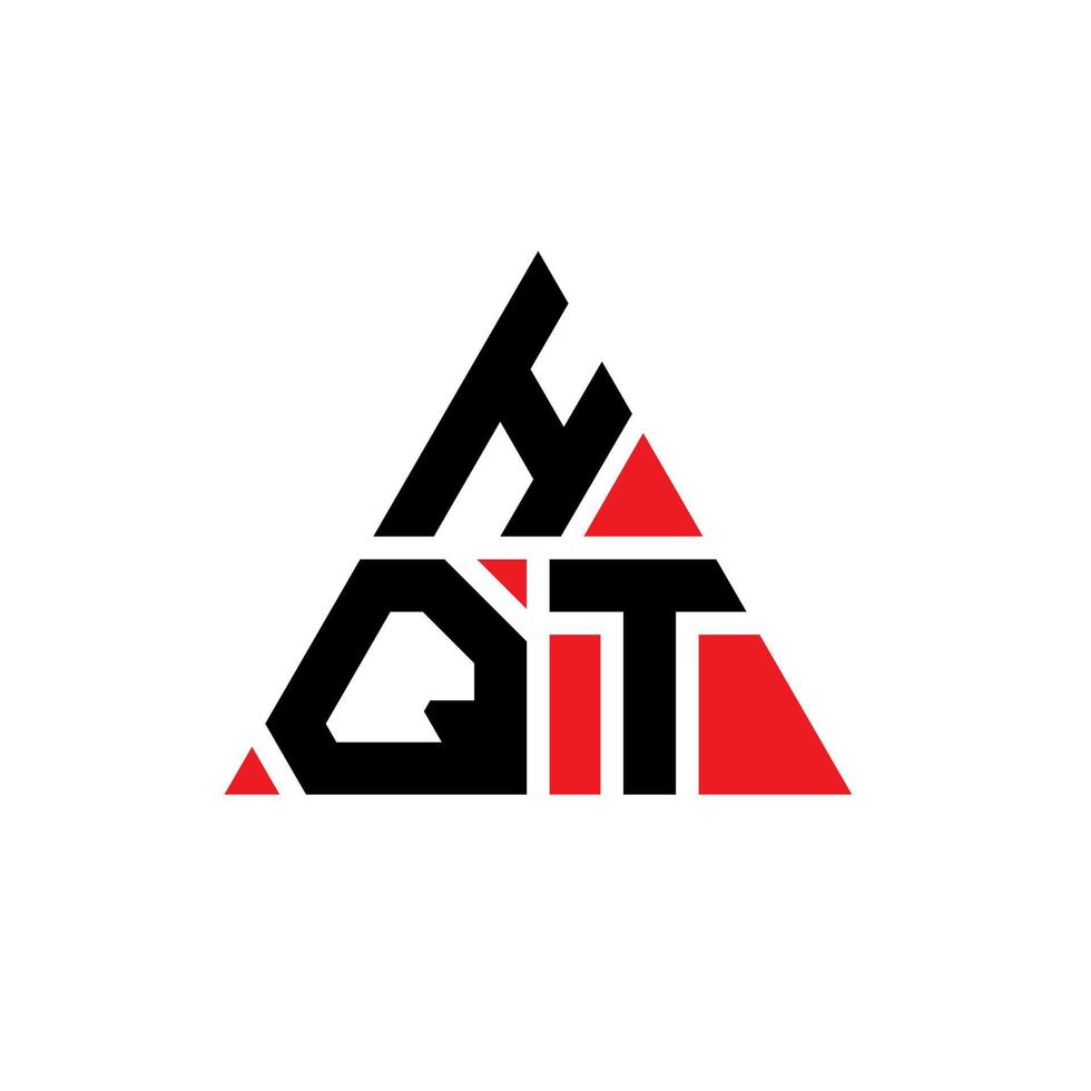 hqt driehoek brief logo ontwerp met driehoekige vorm. hqt driehoek logo ontwerp monogram. hqt driehoek vector logo sjabloon met rode kleur. hqt driehoekig logo eenvoudig, elegant en luxueus logo.