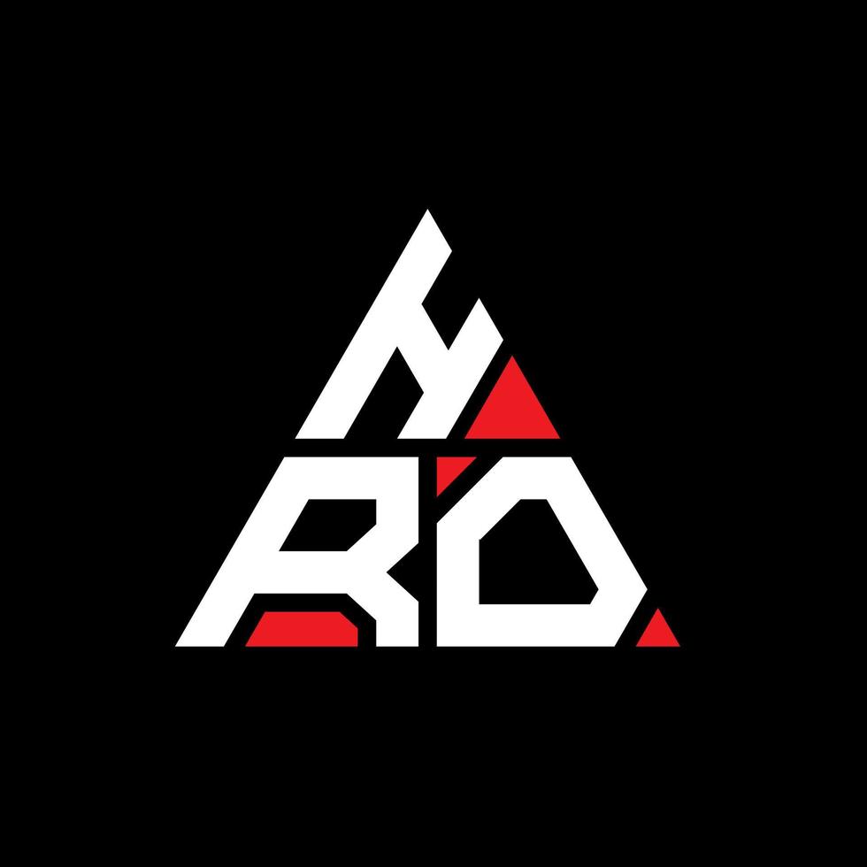 hro driehoek brief logo ontwerp met driehoekige vorm. hro driehoek logo ontwerp monogram. hro driehoek vector logo sjabloon met rode kleur. hro driehoekig logo eenvoudig, elegant en luxueus logo.