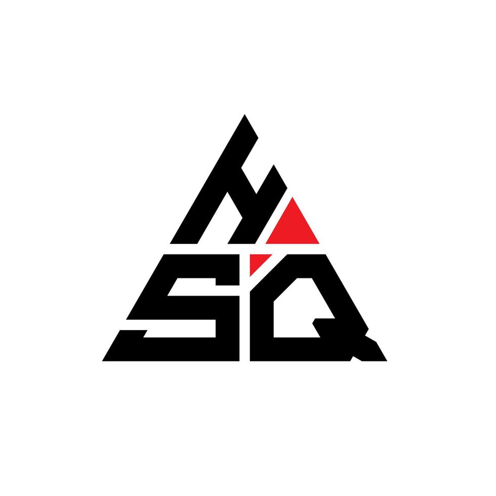 hsq driehoek brief logo ontwerp met driehoekige vorm. hsq driehoek logo ontwerp monogram. hsq driehoek vector logo sjabloon met rode kleur. hsq driehoekig logo eenvoudig, elegant en luxueus logo.