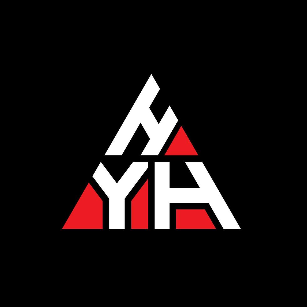 hyh driehoek brief logo ontwerp met driehoekige vorm. hyh driehoek logo ontwerp monogram. hyh driehoek vector logo sjabloon met rode kleur. hyh driehoekig logo eenvoudig, elegant en luxueus logo.