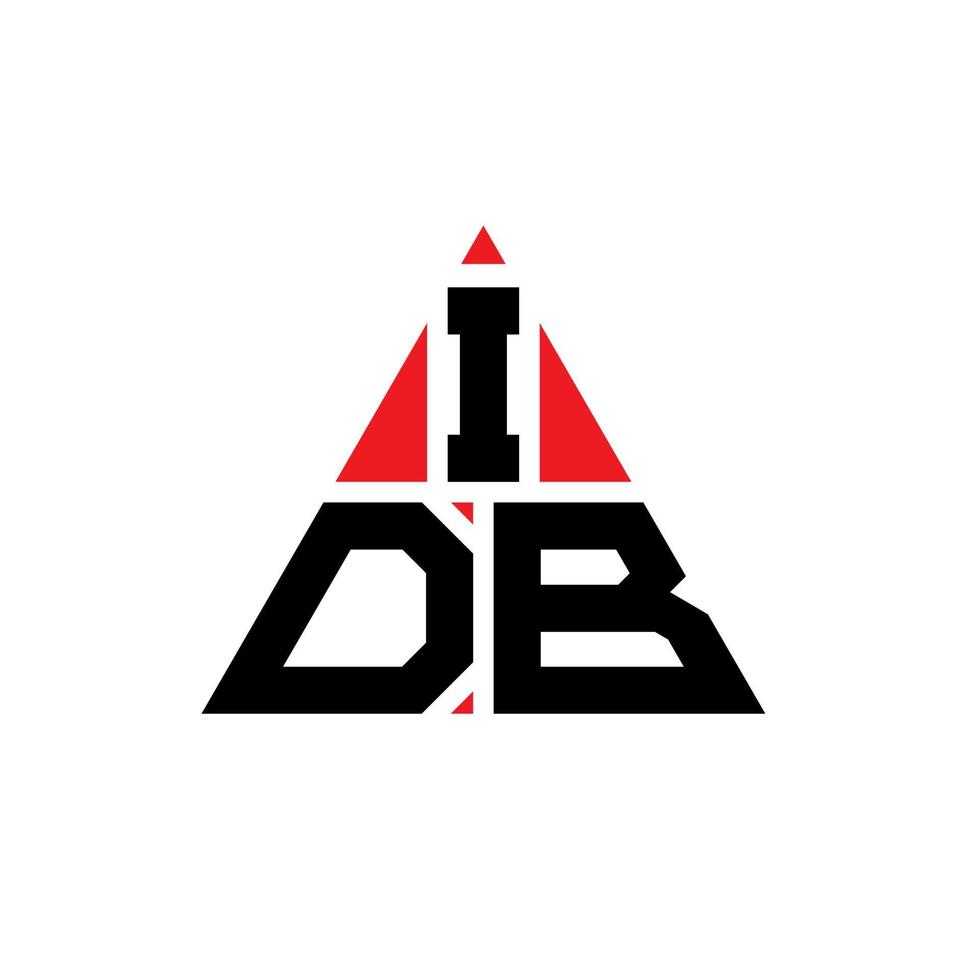 idb driehoek brief logo ontwerp met driehoekige vorm. idb driehoek logo ontwerp monogram. idb driehoek vector logo sjabloon met rode kleur. idb driehoekig logo eenvoudig, elegant en luxueus logo.