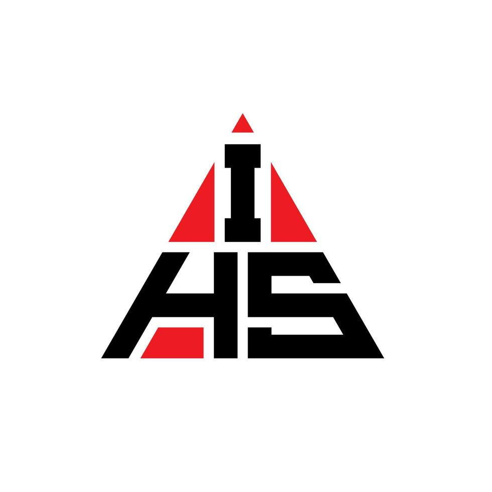 ihs driehoek letter logo ontwerp met driehoekige vorm. ihs driehoek logo ontwerp monogram. ihs driehoek vector logo sjabloon met rode kleur. ihs driehoekig logo eenvoudig, elegant en luxueus logo.