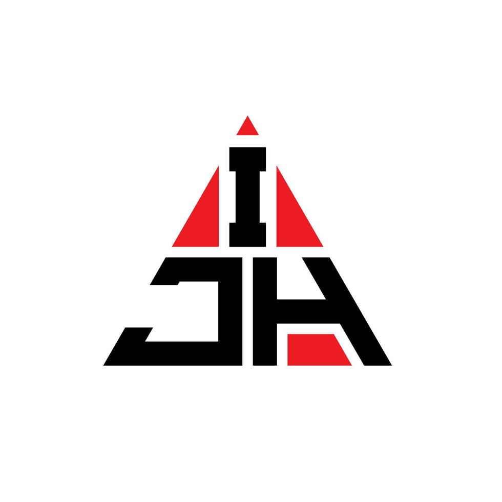 ijh driehoek letter logo ontwerp met driehoekige vorm. ijh driehoek logo ontwerp monogram. ijh driehoek vector logo sjabloon met rode kleur. ijh driehoekig logo eenvoudig, elegant en luxueus logo.