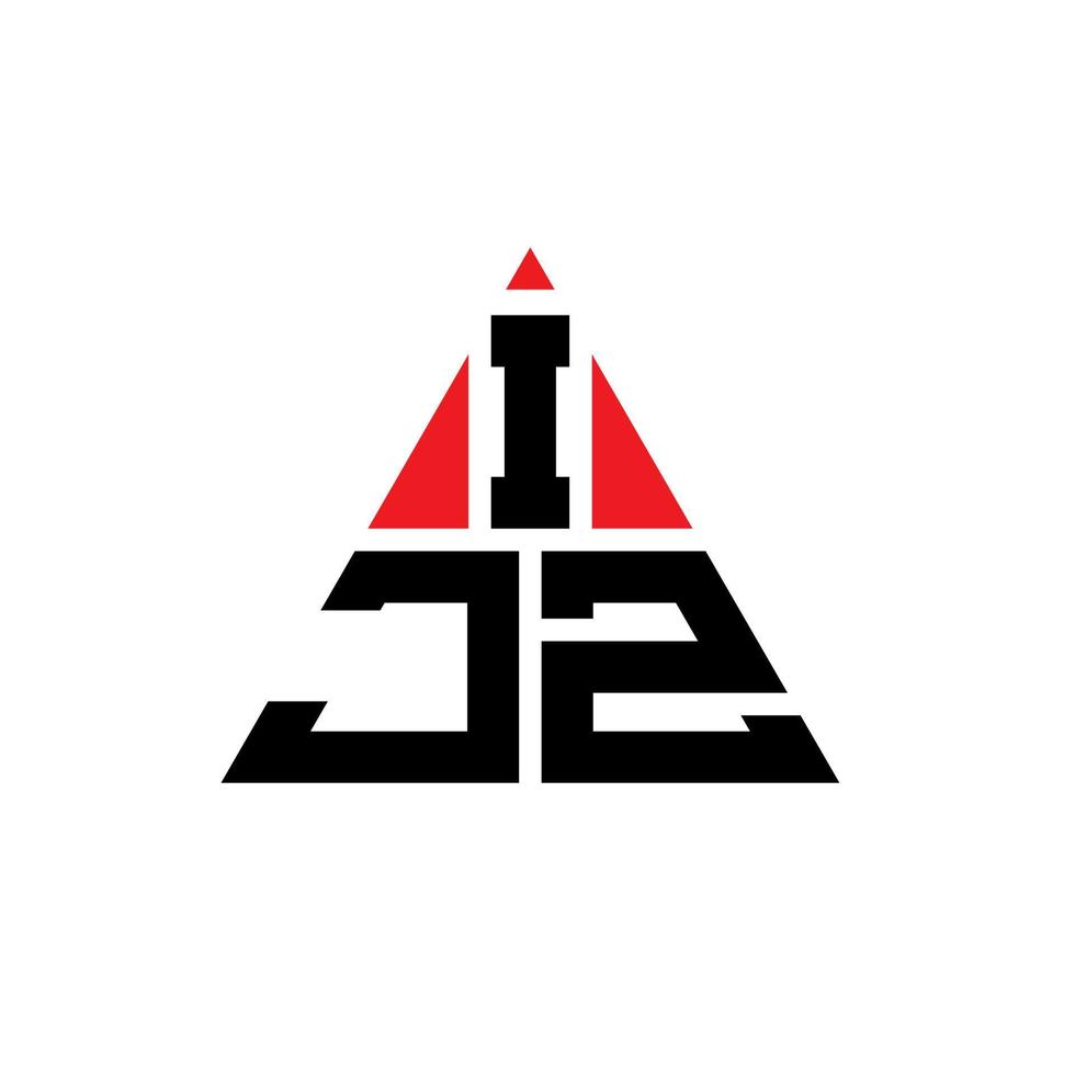 ijz driehoek brief logo ontwerp met driehoekige vorm. ijz driehoek logo ontwerp monogram. ijz driehoek vector logo sjabloon met rode kleur. ijz driehoekig logo eenvoudig, elegant en luxueus logo.