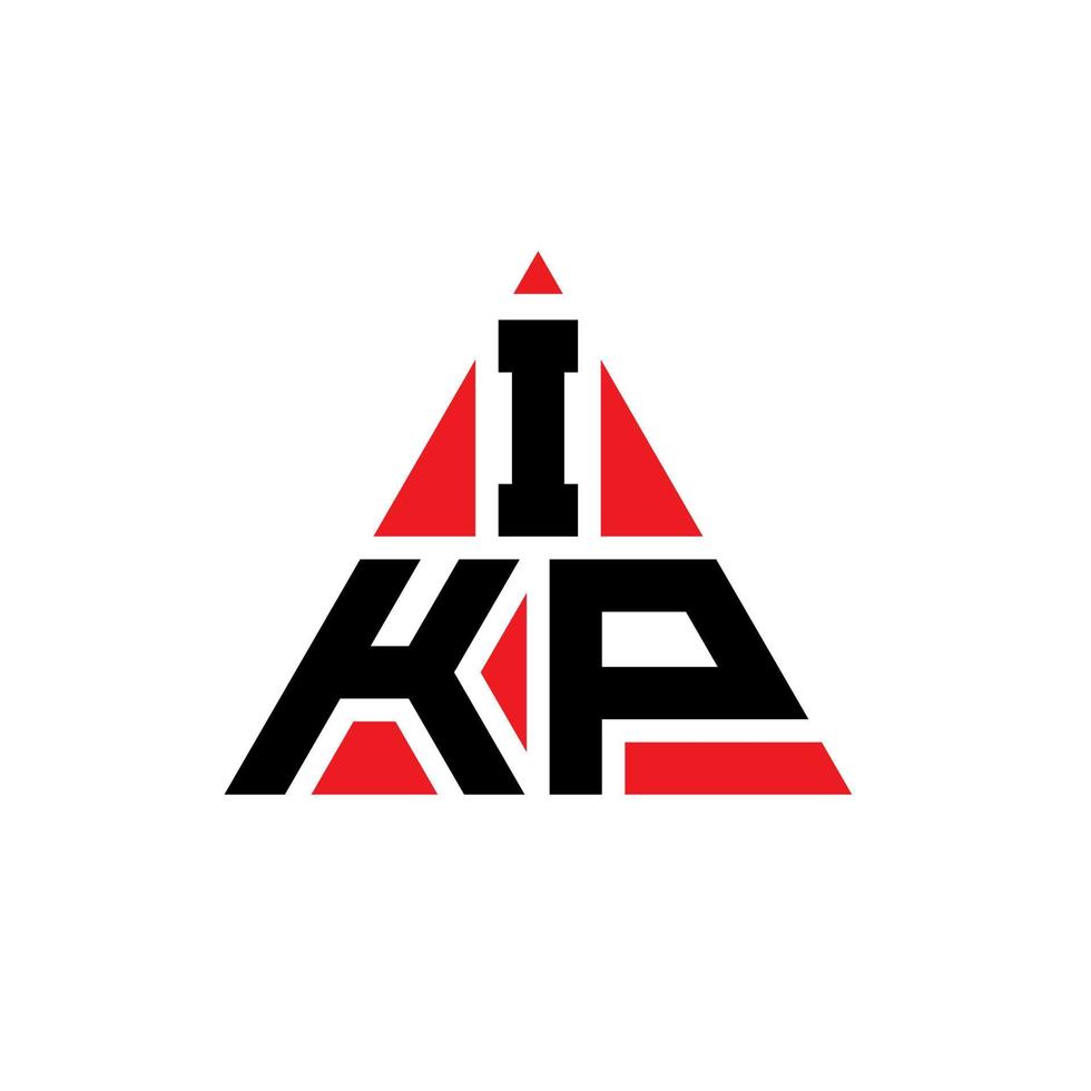 ikp driehoek brief logo ontwerp met driehoekige vorm. ikp driehoek logo ontwerp monogram. ikp driehoek vector logo sjabloon met rode kleur. ikp driehoekig logo eenvoudig, elegant en luxueus logo.