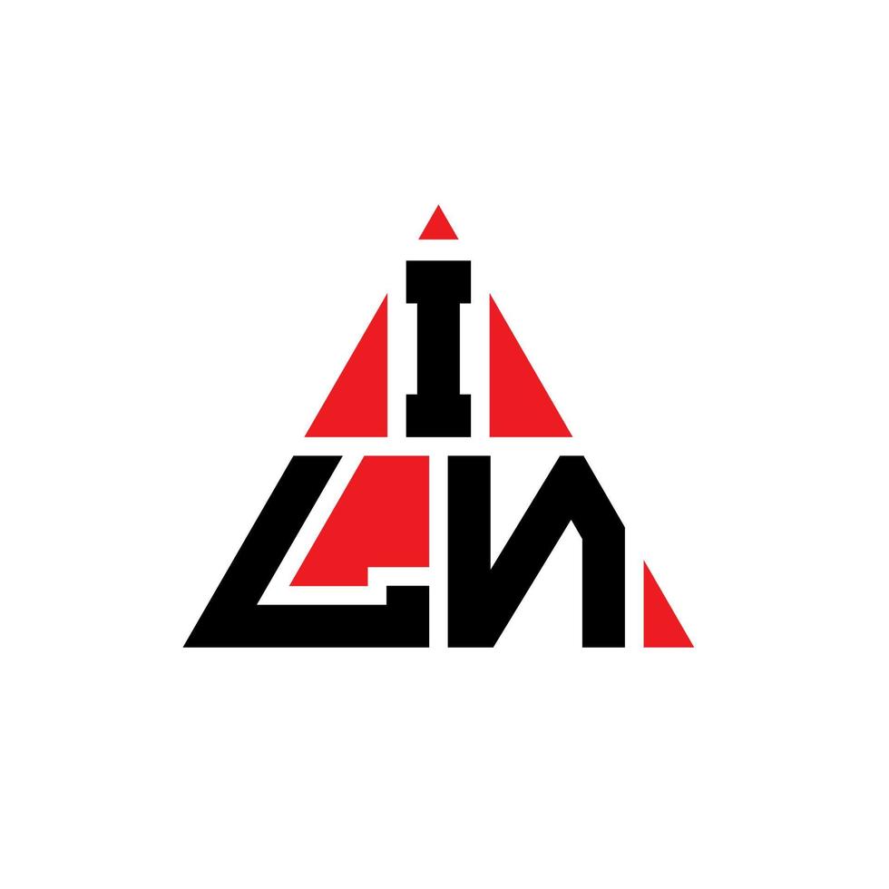iln driehoek brief logo ontwerp met driehoekige vorm. iln driehoek logo ontwerp monogram. iln driehoek vector logo sjabloon met rode kleur. iln driehoekig logo eenvoudig, elegant en luxueus logo.
