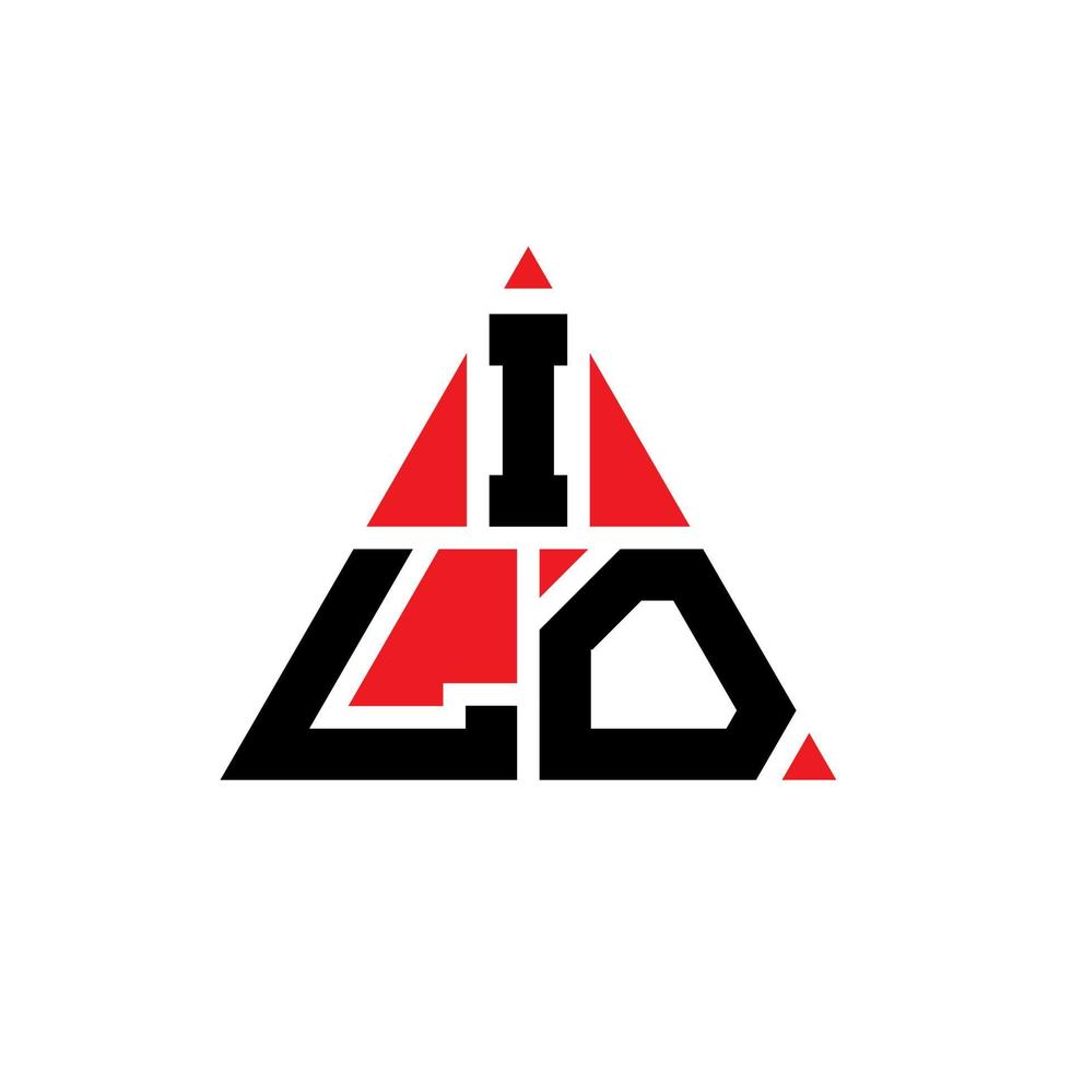 ilo driehoek brief logo ontwerp met driehoekige vorm. ilo driehoek logo ontwerp monogram. ilo driehoek vector logo sjabloon met rode kleur. ilo driehoekig logo eenvoudig, elegant en luxueus logo.