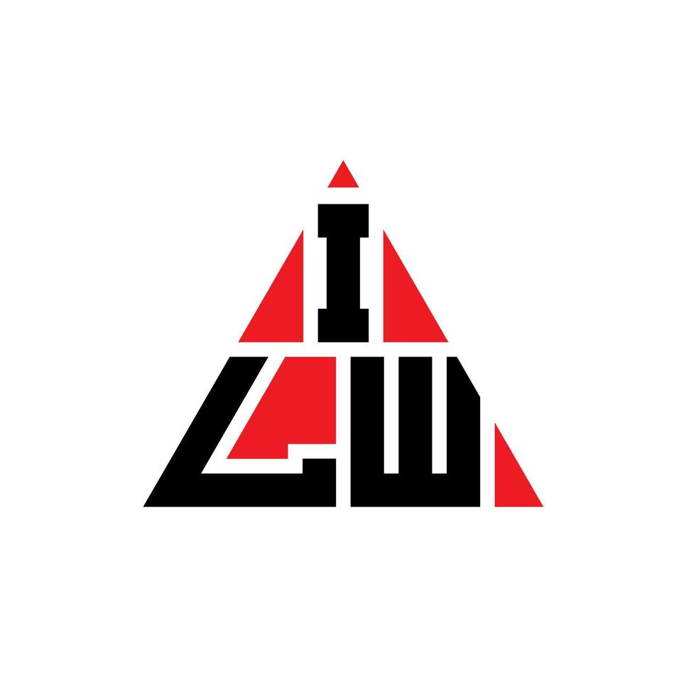 ilw driehoek brief logo ontwerp met driehoekige vorm. ilw driehoek logo ontwerp monogram. ilw driehoek vector logo sjabloon met rode kleur. ilw driehoekig logo eenvoudig, elegant en luxueus logo.