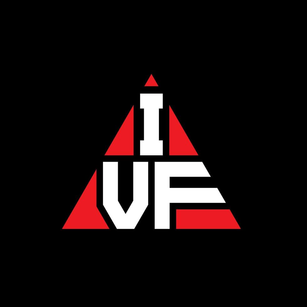 ivf driehoek brief logo ontwerp met driehoekige vorm. ivf driehoek logo ontwerp monogram. ivf driehoek vector logo sjabloon met rode kleur. ivf driehoekig logo eenvoudig, elegant en luxueus logo.