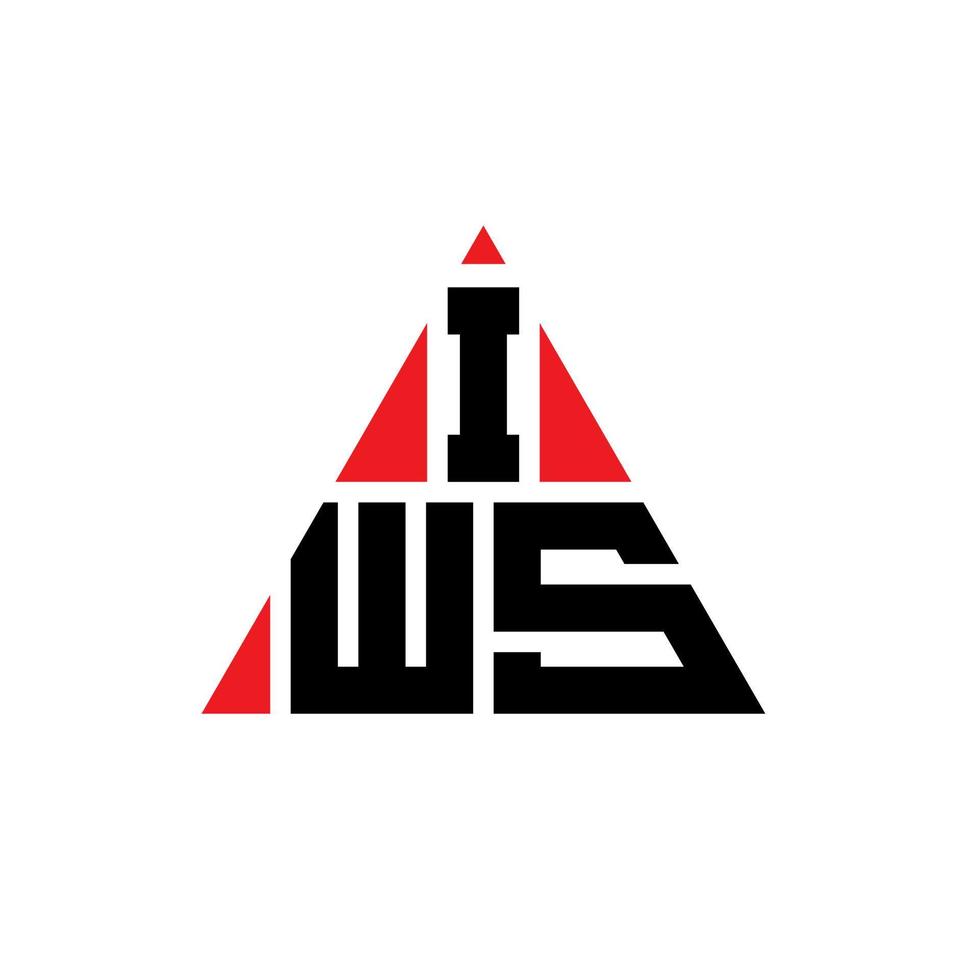 iws driehoek brief logo ontwerp met driehoekige vorm. iws driehoek logo ontwerp monogram. iws driehoek vector logo sjabloon met rode kleur. iws driehoekig logo eenvoudig, elegant en luxueus logo.
