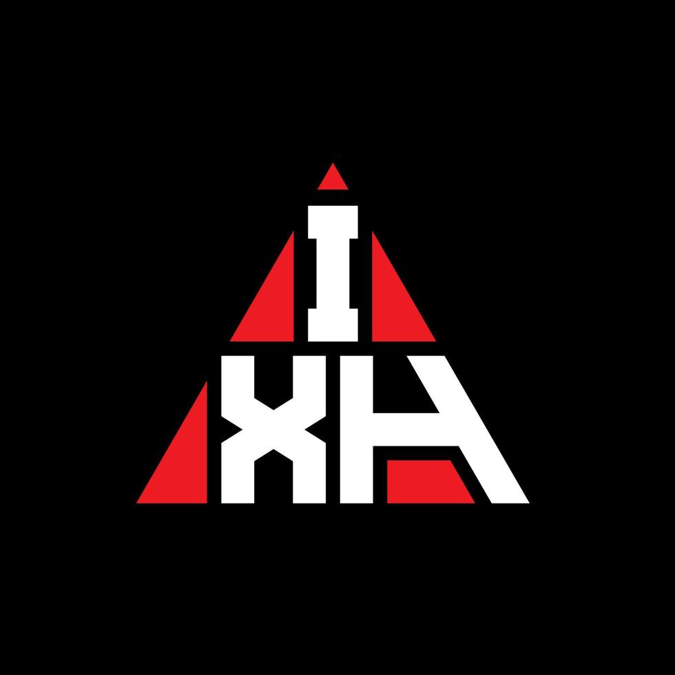 ixh driehoek letter logo ontwerp met driehoekige vorm. ixh driehoek logo ontwerp monogram. ixh driehoek vector logo sjabloon met rode kleur. ixh driehoekig logo eenvoudig, elegant en luxueus logo.