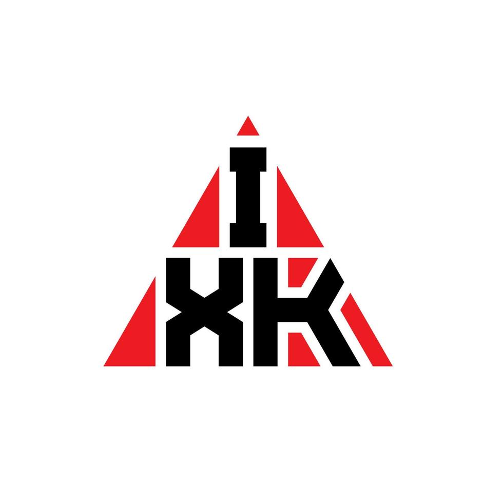ixk driehoek brief logo ontwerp met driehoekige vorm. ixk driehoek logo ontwerp monogram. ixk driehoek vector logo sjabloon met rode kleur. ixk driehoekig logo eenvoudig, elegant en luxueus logo.