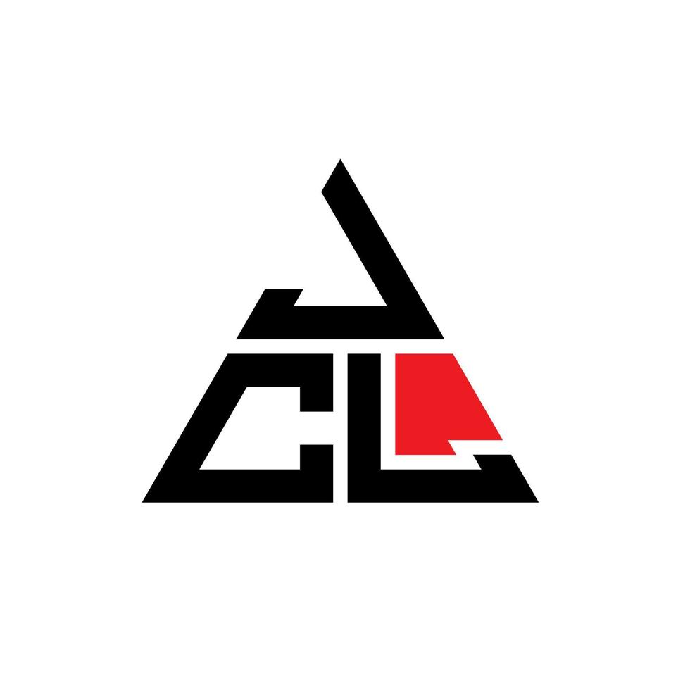 jcl driehoek brief logo ontwerp met driehoekige vorm. jcl driehoek logo ontwerp monogram. jcl driehoek vector logo sjabloon met rode kleur. jcl driehoekig logo eenvoudig, elegant en luxueus logo.