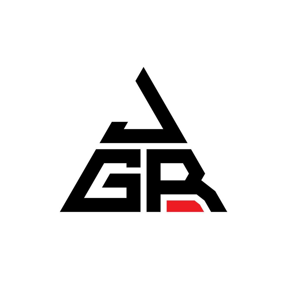 jgr driehoek brief logo ontwerp met driehoekige vorm. jgr driehoek logo ontwerp monogram. jgr driehoek vector logo sjabloon met rode kleur. jgr driehoekig logo eenvoudig, elegant en luxueus logo.