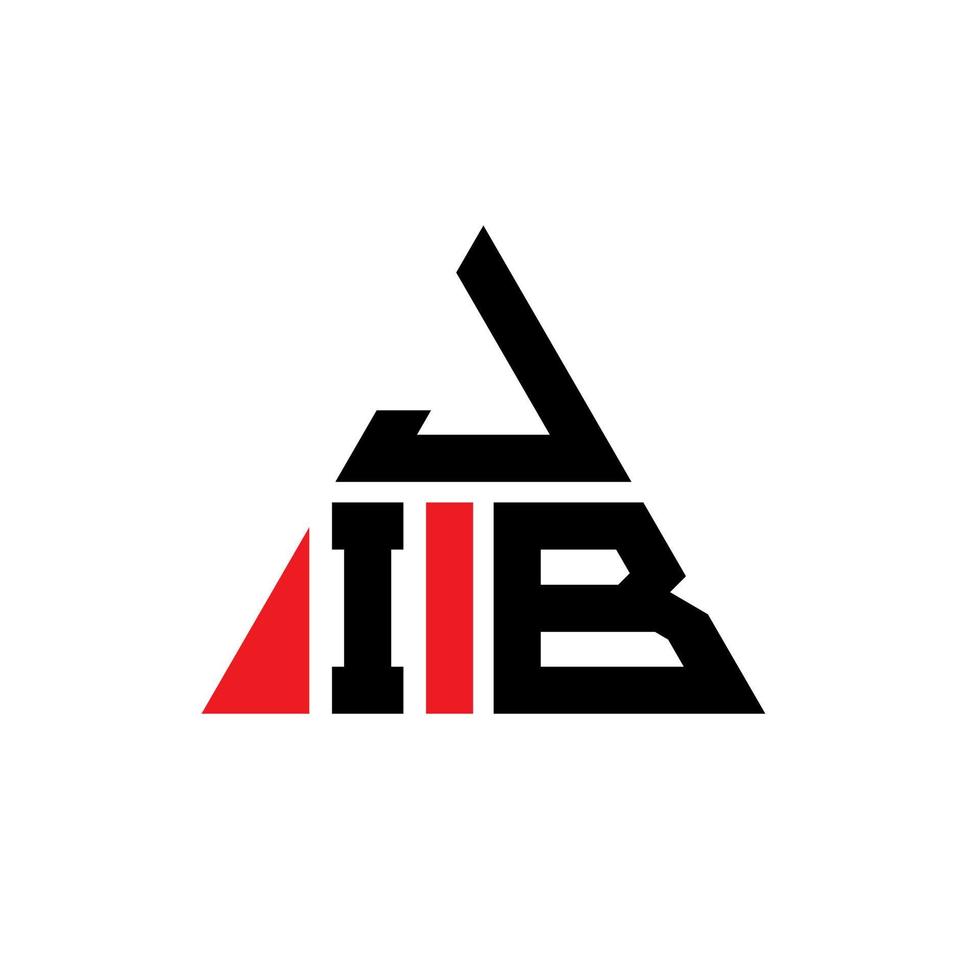 jib driehoek brief logo ontwerp met driehoekige vorm. jib driehoek logo ontwerp monogram. jib driehoek vector logo sjabloon met rode kleur. jib driehoekig logo eenvoudig, elegant en luxueus logo.