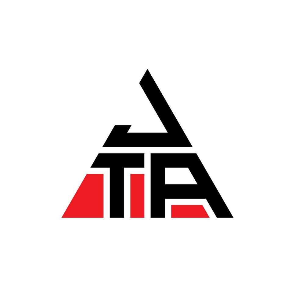 jta driehoek brief logo ontwerp met driehoekige vorm. jta driehoek logo ontwerp monogram. jta driehoek vector logo sjabloon met rode kleur. jta driehoekig logo eenvoudig, elegant en luxueus logo.