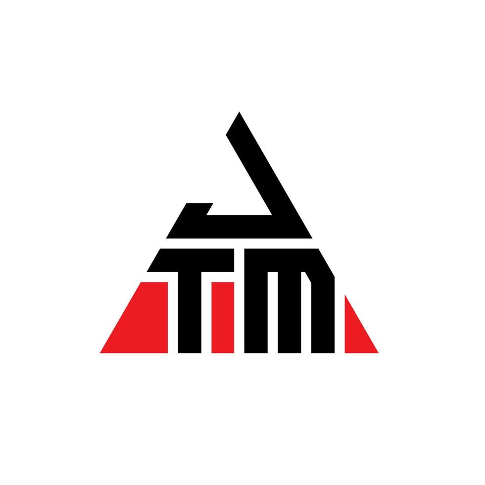 jtm driehoek brief logo ontwerp met driehoekige vorm. jtm driehoek logo ontwerp monogram. jtm driehoek vector logo sjabloon met rode kleur. jtm driehoekig logo eenvoudig, elegant en luxueus logo.