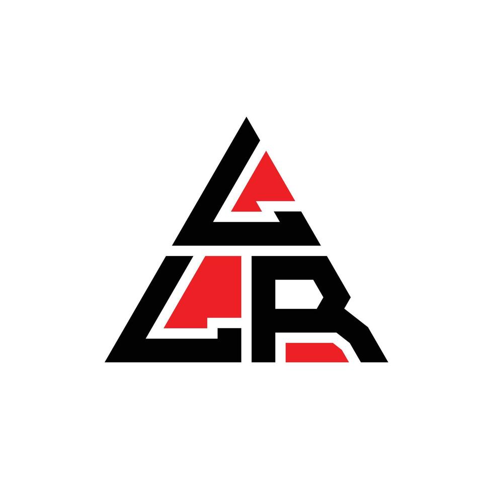 llr driehoek brief logo ontwerp met driehoekige vorm. llr driehoek logo ontwerp monogram. llr driehoek vector logo sjabloon met rode kleur. llr driehoekig logo eenvoudig, elegant en luxueus logo.