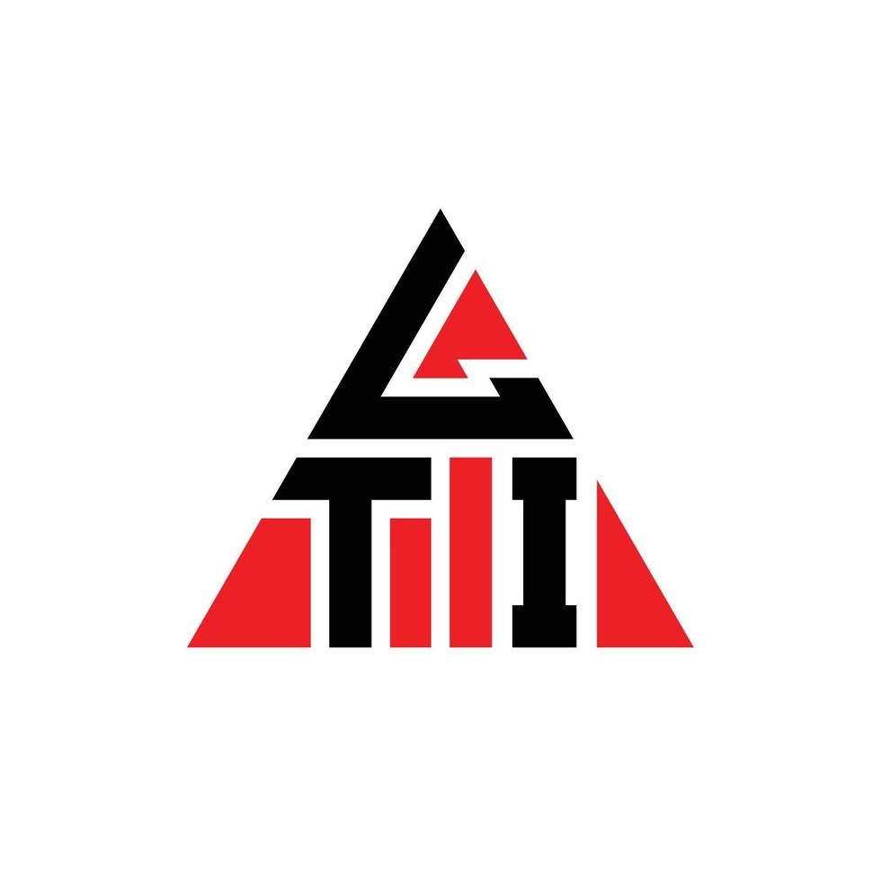 lti driehoek brief logo ontwerp met driehoekige vorm. lti driehoek logo ontwerp monogram. lti driehoek vector logo sjabloon met rode kleur. lti driehoekig logo eenvoudig, elegant en luxueus logo.