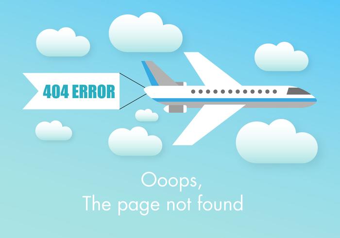 Gratis 404 fout vector