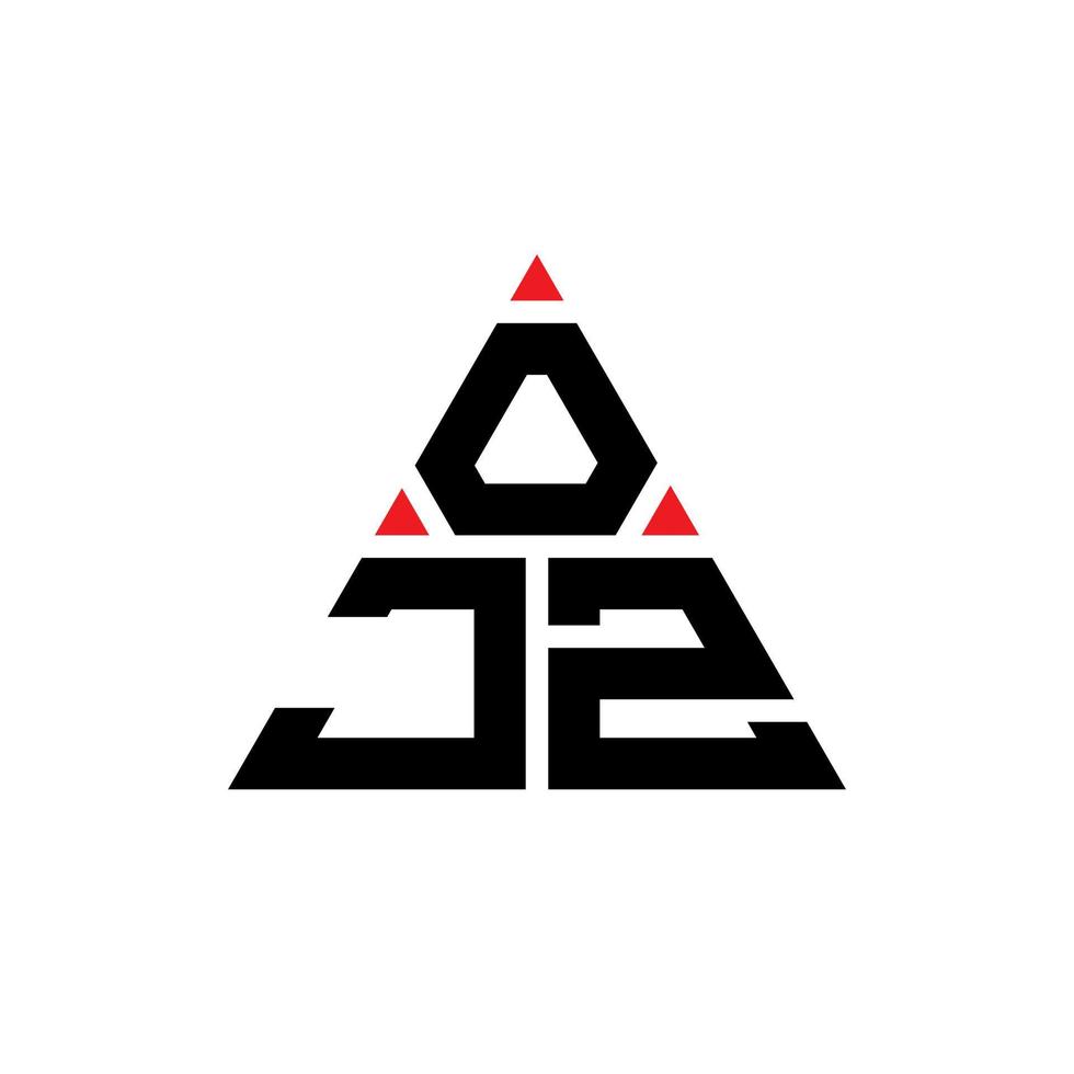 ojz driehoek brief logo ontwerp met driehoekige vorm. ojz driehoek logo ontwerp monogram. ojz driehoek vector logo sjabloon met rode kleur. ojz driehoekig logo eenvoudig, elegant en luxueus logo.