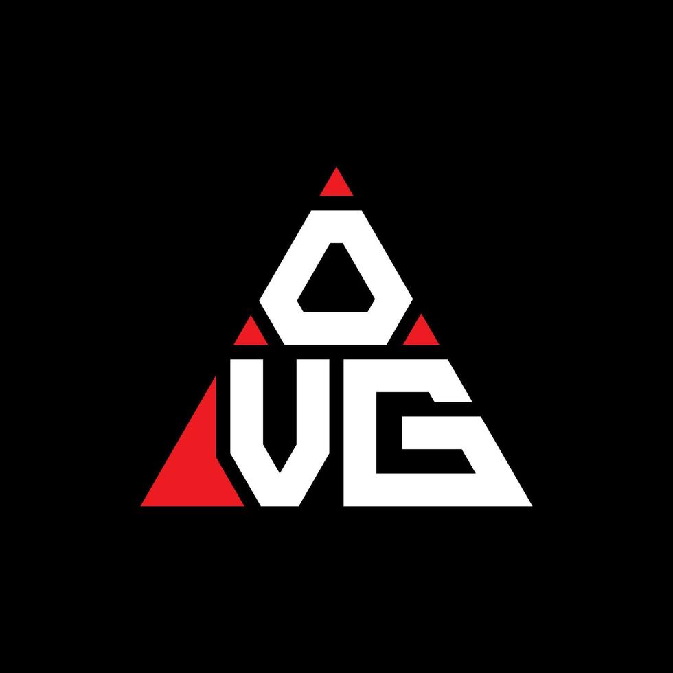 ovg driehoek brief logo ontwerp met driehoekige vorm. ovg driehoek logo ontwerp monogram. ovg driehoek vector logo sjabloon met rode kleur. ovg driehoekig logo eenvoudig, elegant en luxueus logo.
