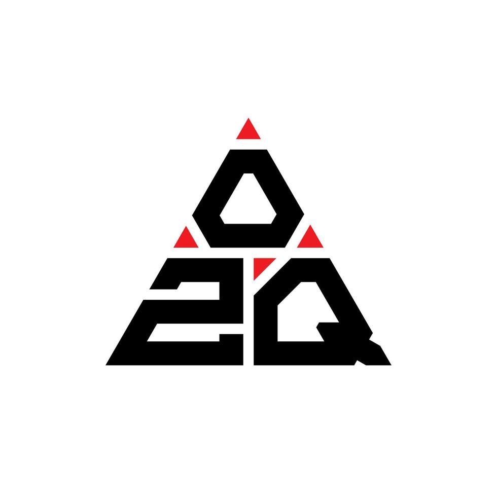 ozq driehoek brief logo ontwerp met driehoekige vorm. ozq driehoek logo ontwerp monogram. ozq driehoek vector logo sjabloon met rode kleur. ozq driehoekig logo eenvoudig, elegant en luxueus logo.