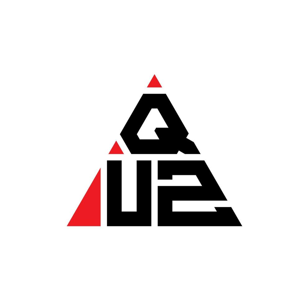quz driehoek brief logo ontwerp met driehoekige vorm. quz driehoek logo ontwerp monogram. quz driehoek vector logo sjabloon met rode kleur. quz driehoekig logo eenvoudig, elegant en luxueus logo.