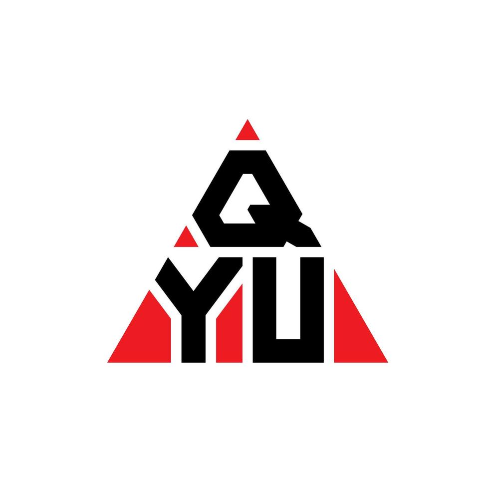 qyu driehoek brief logo ontwerp met driehoekige vorm. qyu driehoek logo ontwerp monogram. qyu driehoek vector logo sjabloon met rode kleur. qyu driehoekig logo eenvoudig, elegant en luxueus logo.