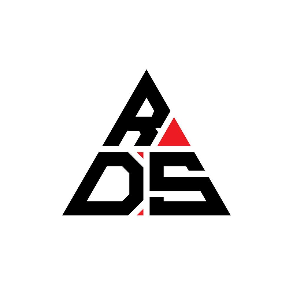 rds driehoek brief logo ontwerp met driehoekige vorm. rds driehoek logo ontwerp monogram. rds driehoek vector logo sjabloon met rode kleur. rds driehoekig logo eenvoudig, elegant en luxueus logo.