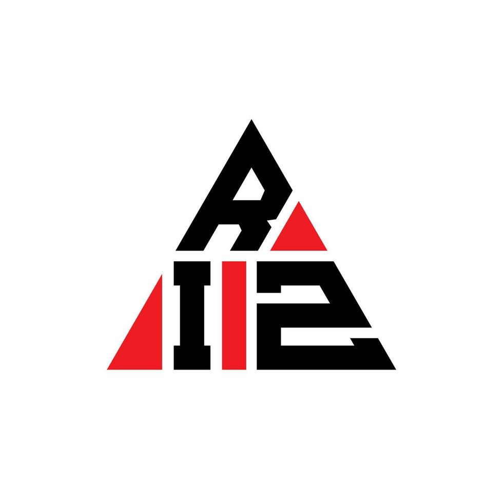 riz driehoek brief logo ontwerp met driehoekige vorm. riz driehoek logo ontwerp monogram. riz driehoek vector logo sjabloon met rode kleur. riz driehoekig logo eenvoudig, elegant en luxueus logo.