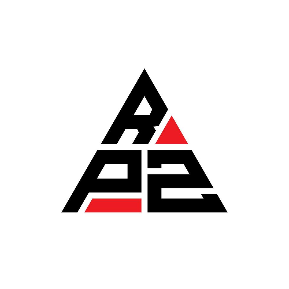 rpz driehoek brief logo ontwerp met driehoekige vorm. rpz driehoek logo ontwerp monogram. rpz driehoek vector logo sjabloon met rode kleur. rpz driehoekig logo eenvoudig, elegant en luxueus logo.