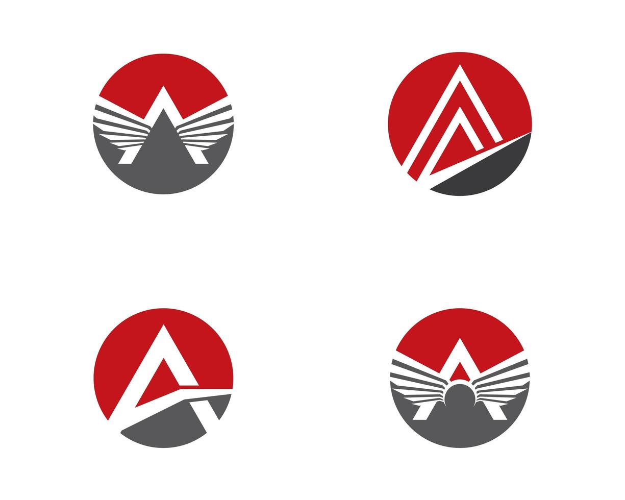 een brief cirkel logo icon set vector