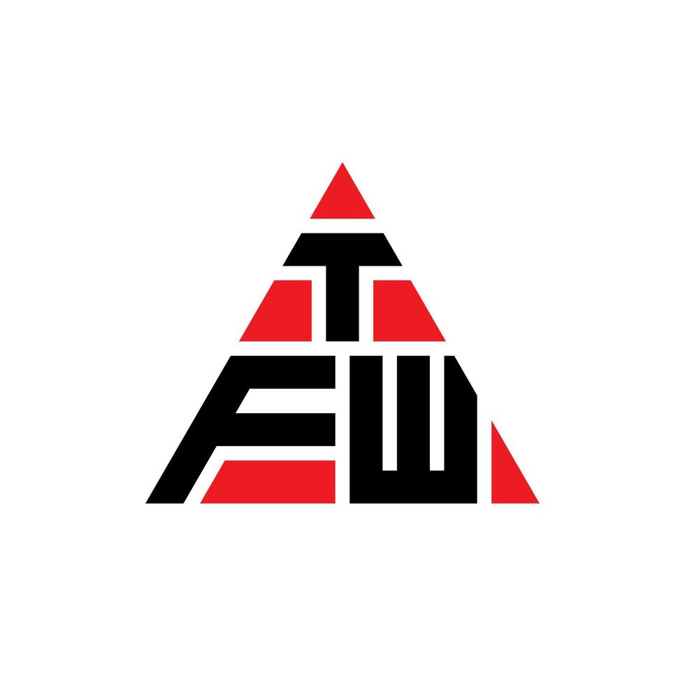 tfw driehoek brief logo ontwerp met driehoekige vorm. tfw driehoek logo ontwerp monogram. tfw driehoek vector logo sjabloon met rode kleur. tfw driehoekig logo eenvoudig, elegant en luxueus logo.