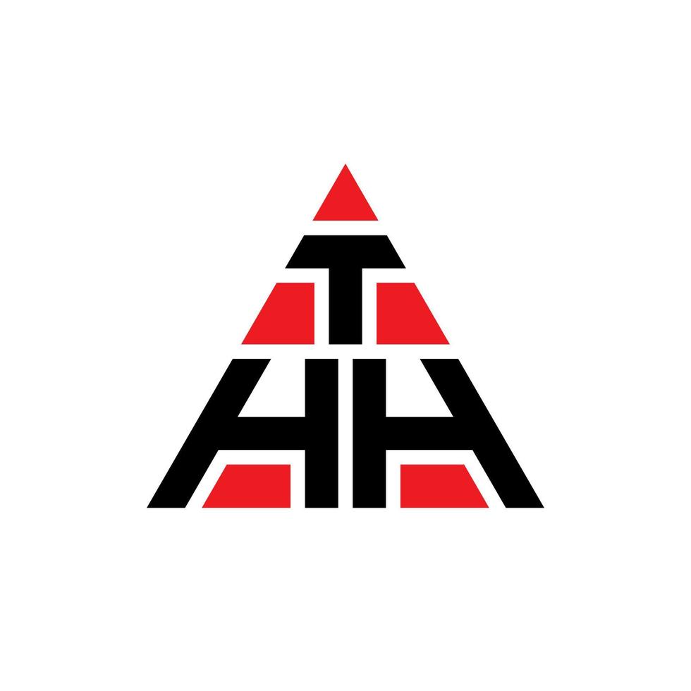 thh driehoek brief logo ontwerp met driehoekige vorm. thh driehoek logo ontwerp monogram. thh driehoek vector logo sjabloon met rode kleur. het driehoekige logo eenvoudig, elegant en luxueus logo.