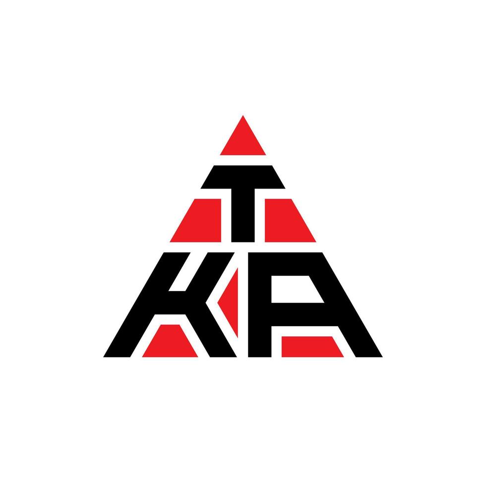 tka driehoek brief logo ontwerp met driehoekige vorm. tka driehoek logo ontwerp monogram. tka driehoek vector logo sjabloon met rode kleur. tka driehoekig logo eenvoudig, elegant en luxueus logo.