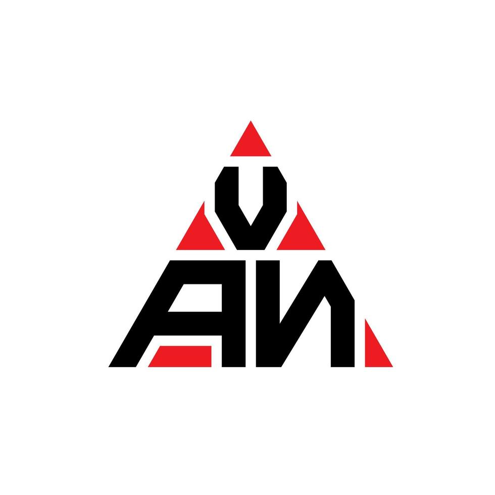 van driehoek brief logo ontwerp met driehoekige vorm. van driehoek logo ontwerp monogram. van driehoek vector logo sjabloon met rode kleur. van driehoekig logo eenvoudig, elegant en luxueus logo.
