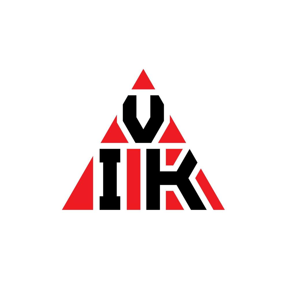 vik driehoek brief logo ontwerp met driehoekige vorm. vik driehoek logo ontwerp monogram. vik driehoek vector logo sjabloon met rode kleur. vik driehoekig logo eenvoudig, elegant en luxueus logo.