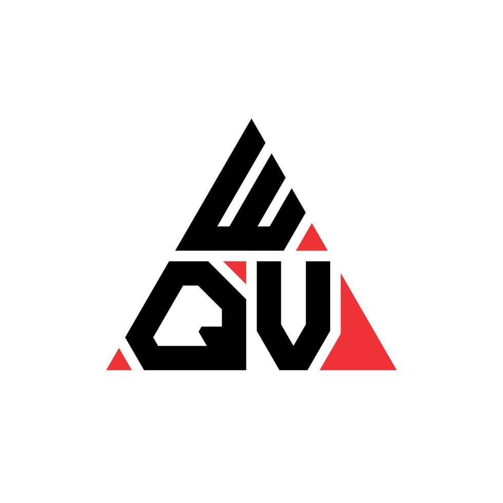 wqv driehoek brief logo ontwerp met driehoekige vorm. wqv driehoek logo ontwerp monogram. wqv driehoek vector logo sjabloon met rode kleur. wqv driehoekig logo eenvoudig, elegant en luxueus logo.