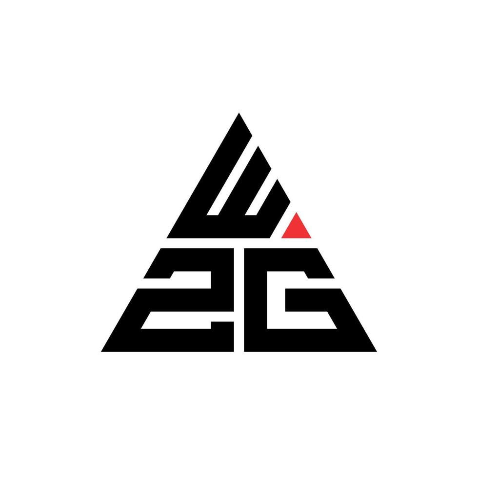 wzg driehoek brief logo ontwerp met driehoekige vorm. wzg driehoek logo ontwerp monogram. wzg driehoek vector logo sjabloon met rode kleur. wzg driehoekig logo eenvoudig, elegant en luxueus logo.