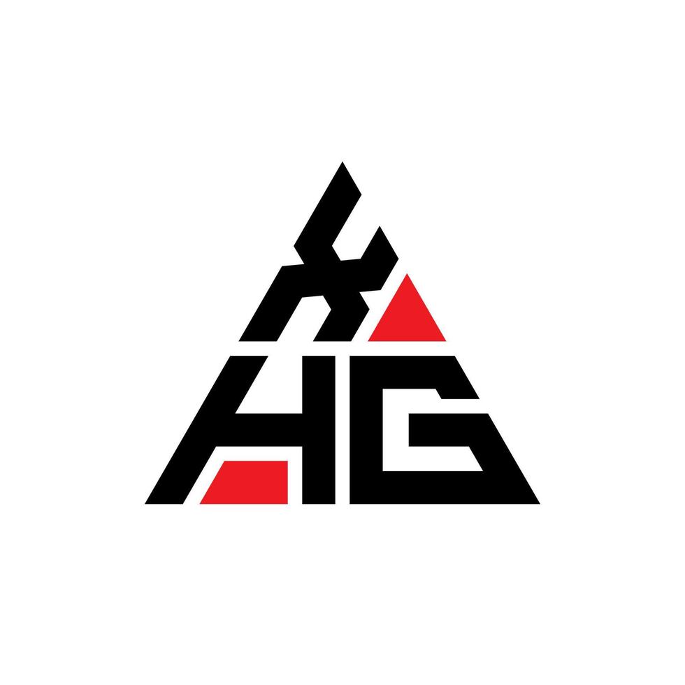 xhg driehoek brief logo ontwerp met driehoekige vorm. xhg driehoek logo ontwerp monogram. xhg driehoek vector logo sjabloon met rode kleur. xhg driehoekig logo eenvoudig, elegant en luxueus logo.