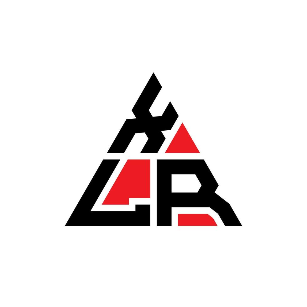 xlr driehoek brief logo ontwerp met driehoekige vorm. XLR driehoek logo ontwerp monogram. XLR driehoek vector logo sjabloon met rode kleur. xlr driehoekig logo eenvoudig, elegant en luxueus logo.